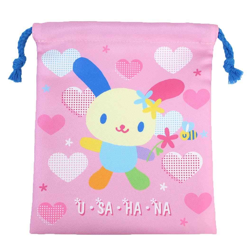 きんちゃくポーチ 巾着袋 ウサハナ サンリオ 新学期準備雑貨 小物入れ メール便可