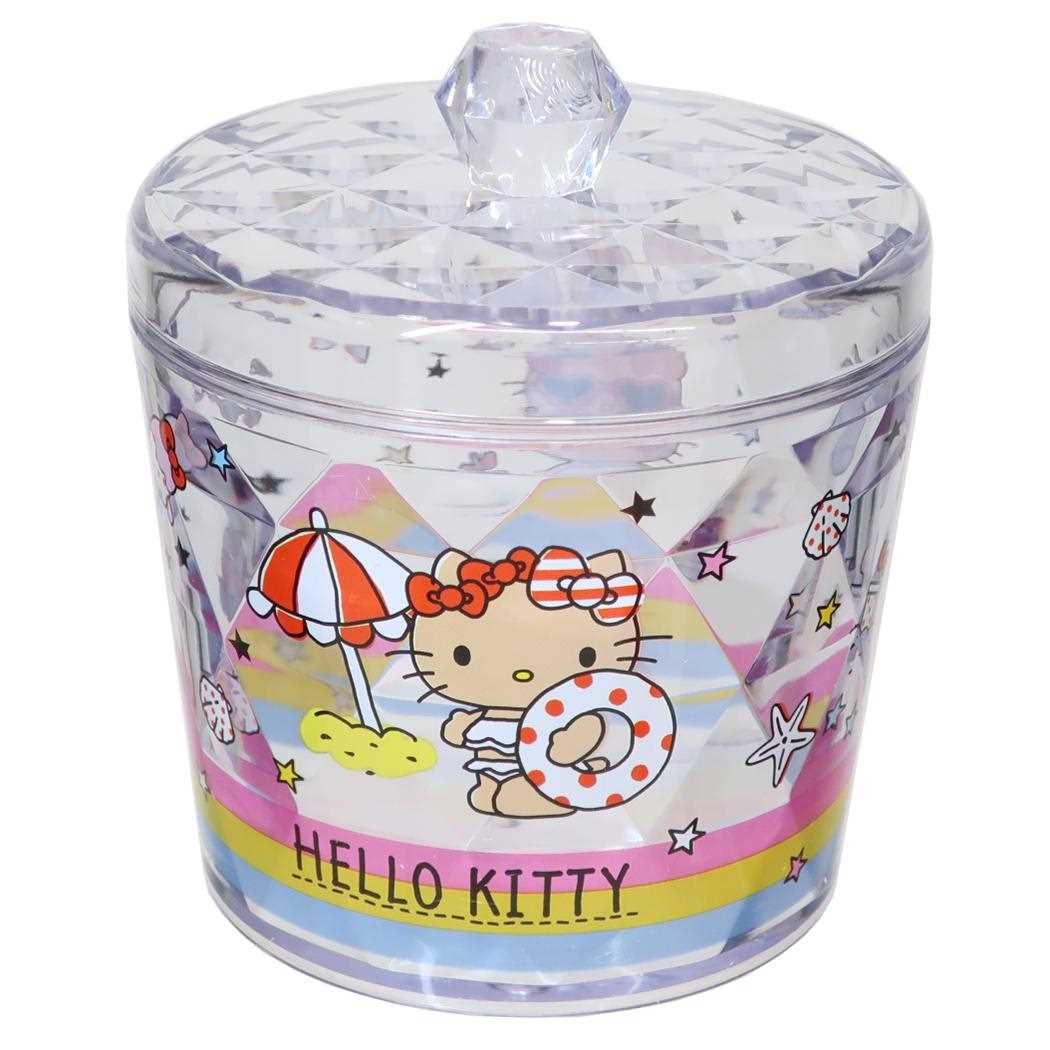 ハローキティ 卓上収納 キラキラ キャニスター 日焼け サンリオ 小物入れ かわいい キャラクター グッズ シネマコレクション