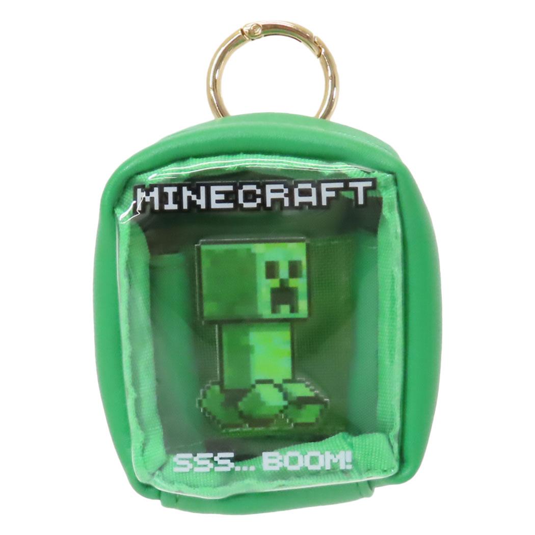 カラビナ付きミニポーチ クリアポーチ マインクラフト クリーパー Minecraft ケイカンパニー 小物入れ ゲーム