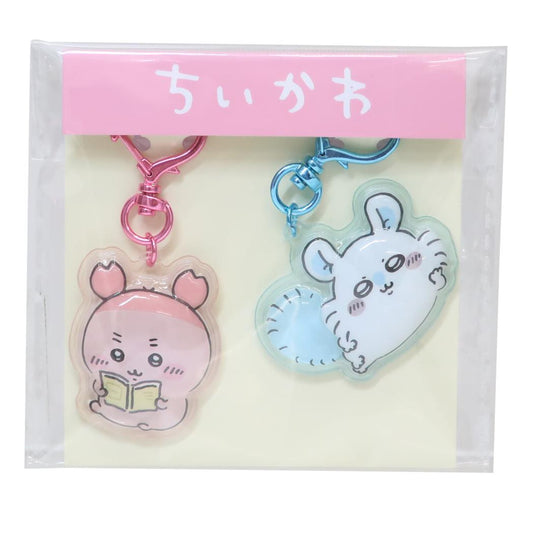 ぷっくりったいペアキーホルダー キーリング ちいかわ 古本屋xモモンガ プレゼント メール便可