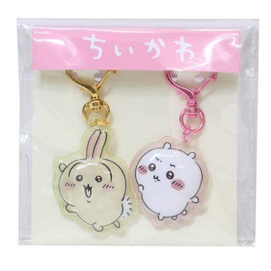 ぷっくりったいペアキーホルダー キーリング ちいかわ うさぎxちいかわ プレゼント メール便可