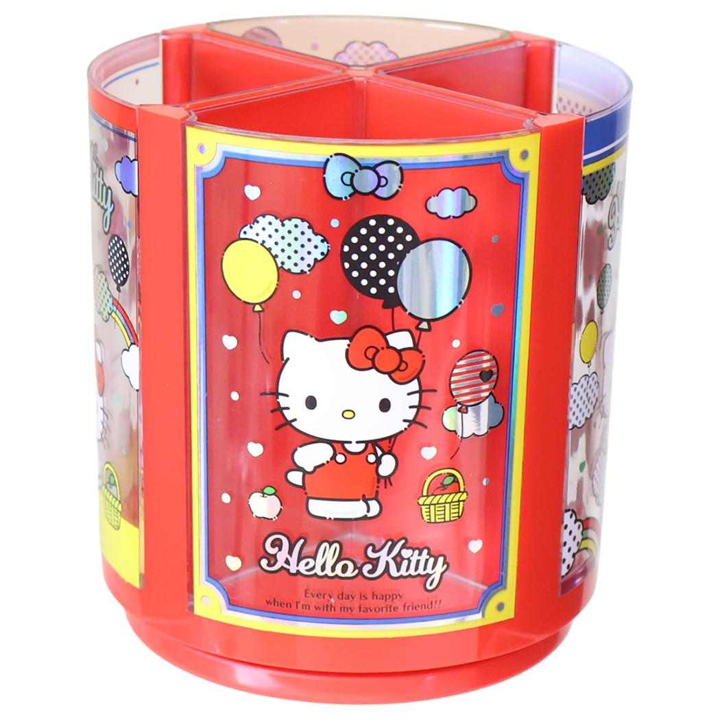 サンリオキャラクターズ 回転 ペン立て キラホロ回るペンスタンド ハローキティ Sanrio