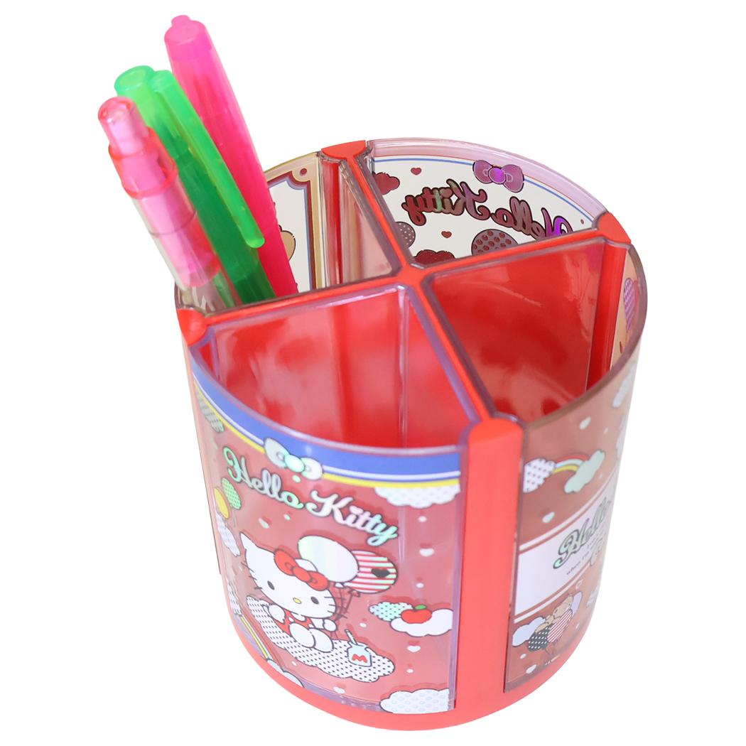 サンリオキャラクターズ 回転 ペン立て キラホロ回るペンスタンド ハローキティ Sanrio