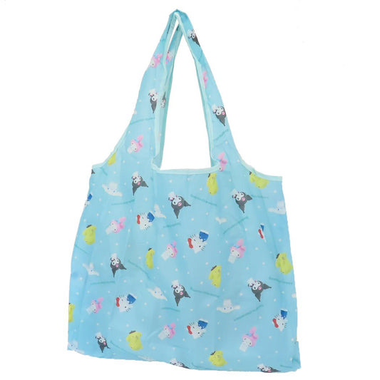 ポケット付きエコバッグ ショッピングバッグ サンリオキャラクターズ ミント サンリオ ケイカンパニー お買い物かばん メール便可