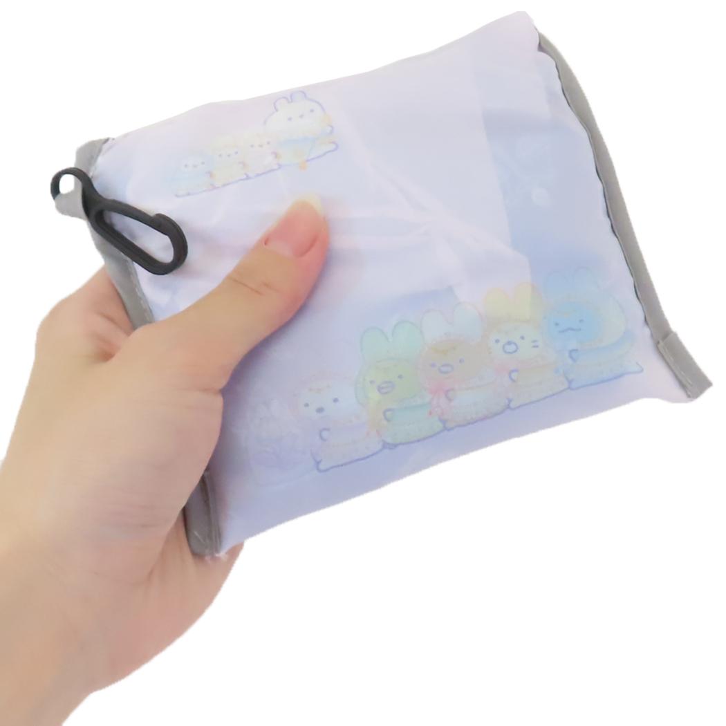 ポケット付きエコバッグ ショッピングバッグ すみっコぐらし ネイビー サンエックス ケイカンパニー お買い物かばん メール便可