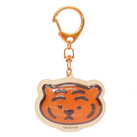 ぷっくりったいキーホルダー キーリング MUZIK TIGER Toffee フェイス ケイカンパニー プレゼント メール便可