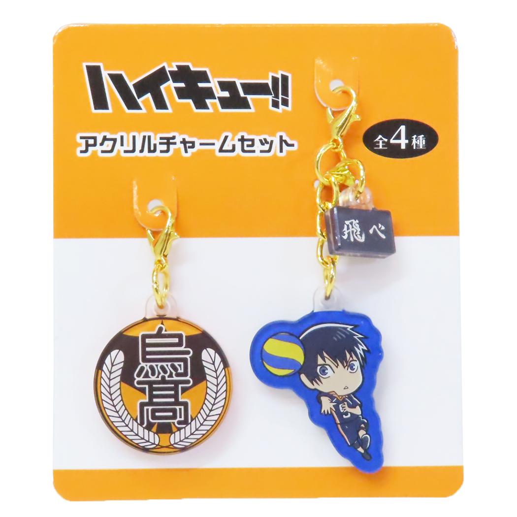 アクリルチャームセット ファスナーマスコット ハイキュー！！ 影山飛雄 少年ジャンプ ケイカンパニー ミニチャーム 目印 アニメメール便可