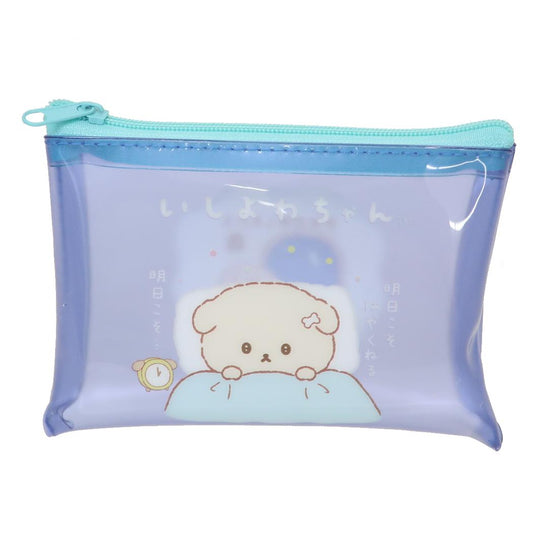 いしよわちゃん ミニポーチ クリアフラットポーチ S ネイビー サンエックス 小物入れ キャラクター グッズ メール便可 シネマコレクション