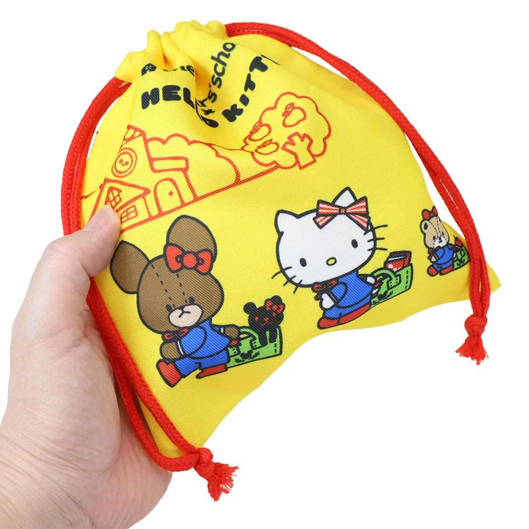 くまのがっこうxハローキティ 巾着袋 きんちゃくポーチ RG サンリオ