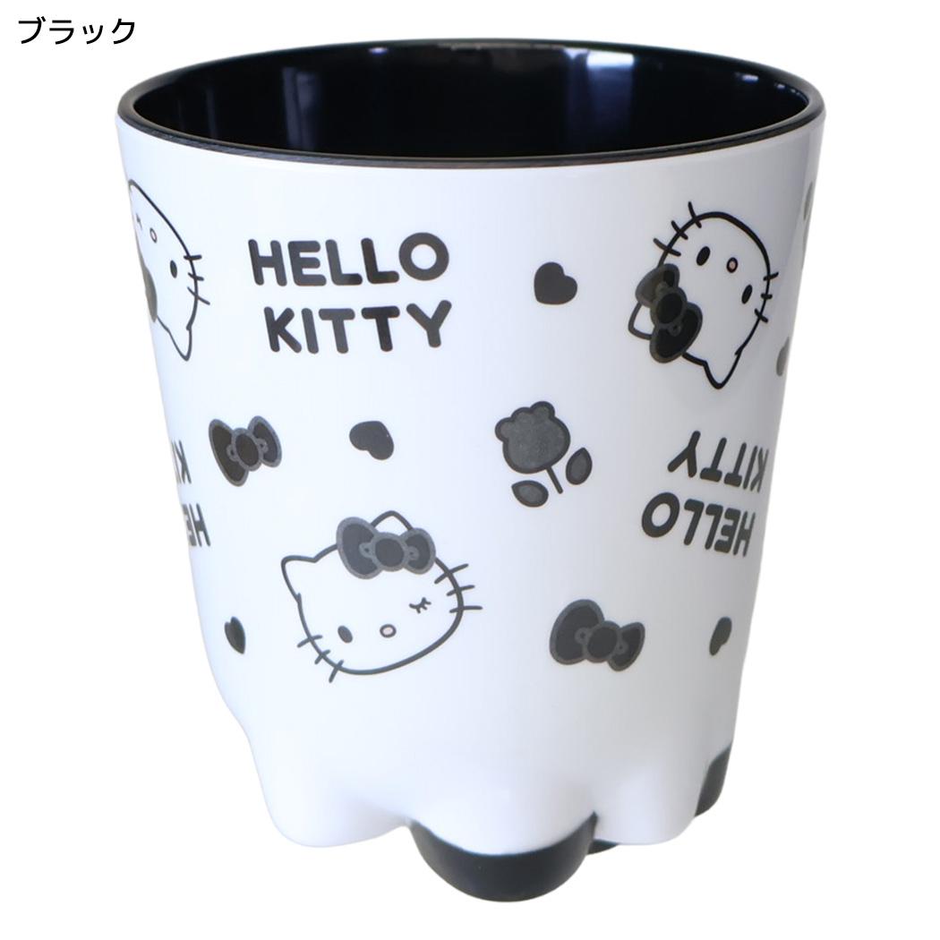 ハローキティ メラミンコップ ボトムフェイスカップ ブラック サンリオ
