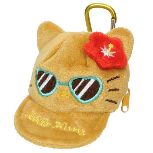 ハローキティ ミニポーチ 帽子型ポーチ 日焼け レッド サンリオ 小物入れ キャラクター グッズ シネマコレクション