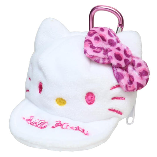 ハローキティ ミニポーチ 帽子型ポーチ ヒョウ柄 ピンク サンリオ 小物入れ キャラクター グッズ シネマコレクション