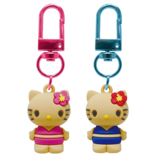 ハローキティ キーリング PVCペアキーホルダー 日焼けA サンリオ マスコット お揃い キャラクター グッズ メール便可 シネマコレクション