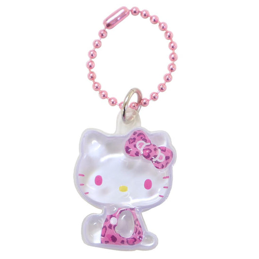 ぷっくりったいプチボールチェーン キーホルダー ハローキティ ヒョウ柄 ピンク サンリオ プレゼント メール便可