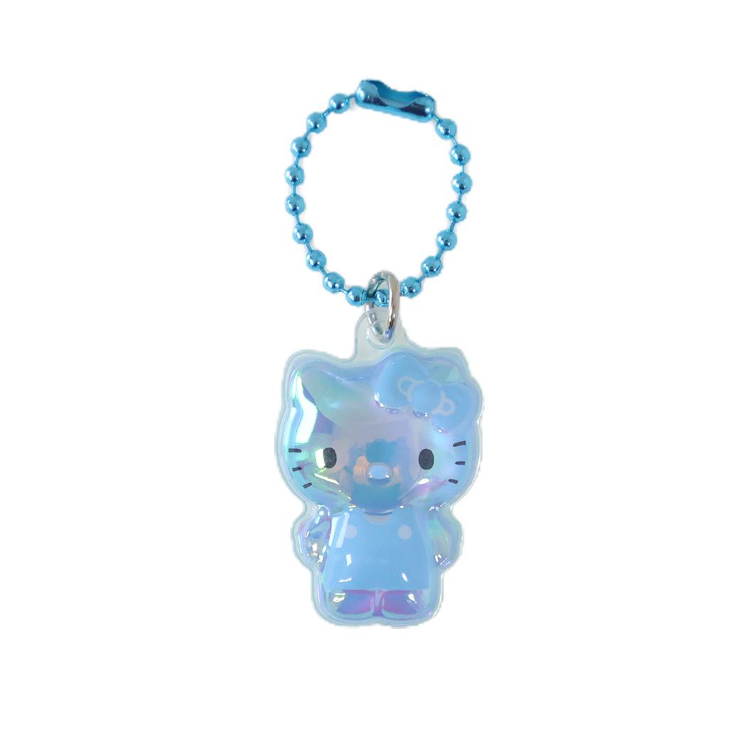 ハローキティ キーホルダー ぷっくりったいプチボールチェーン ブルー サンリオ