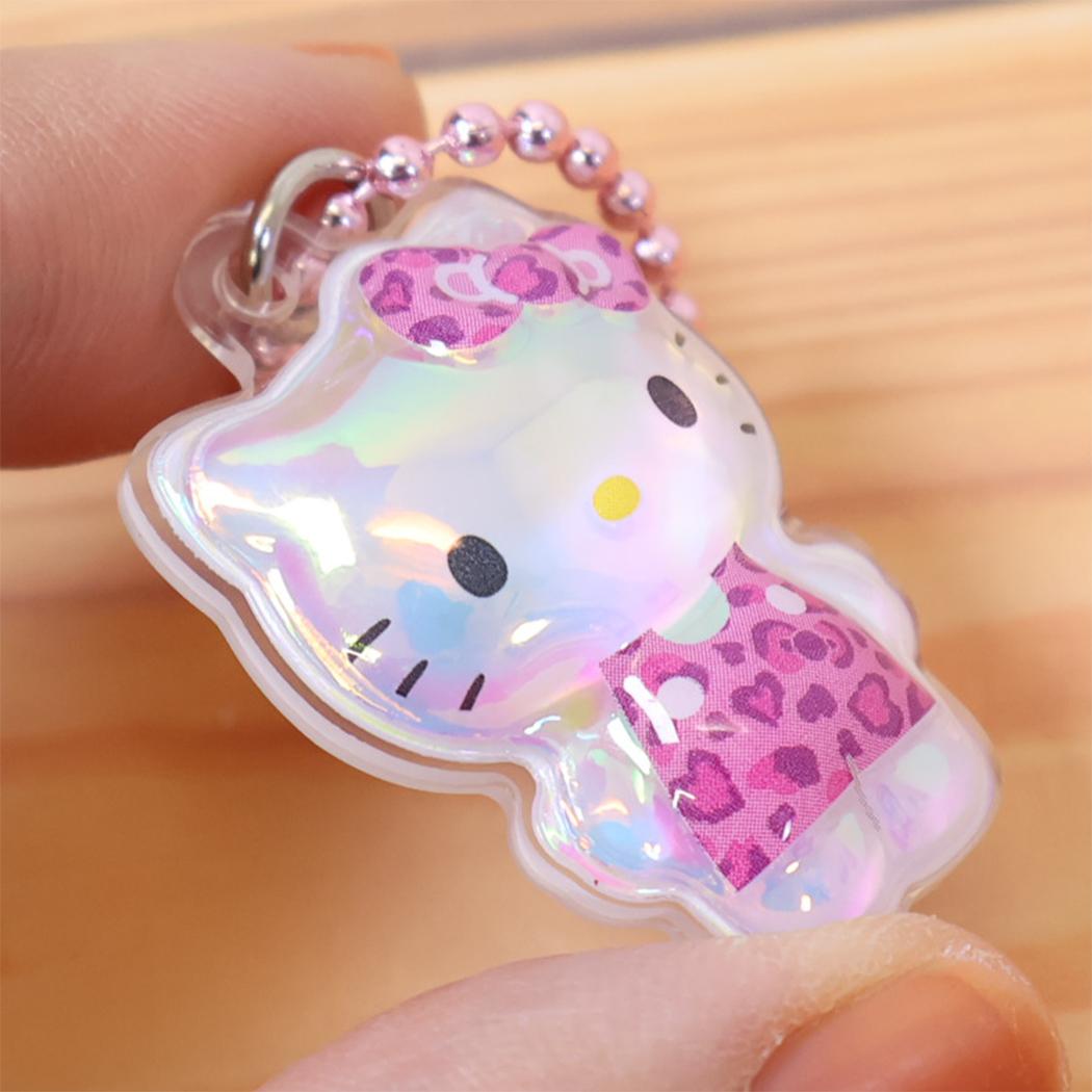 ハローキティ キーホルダー ぷっくりったいプチボールチェーン ヒョウ柄/ピンク サンリオ