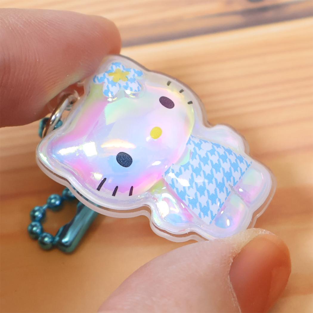 ハローキティ キーホルダー ぷっくりったいプチボールチェーン カオハナ/ブルー サンリオ