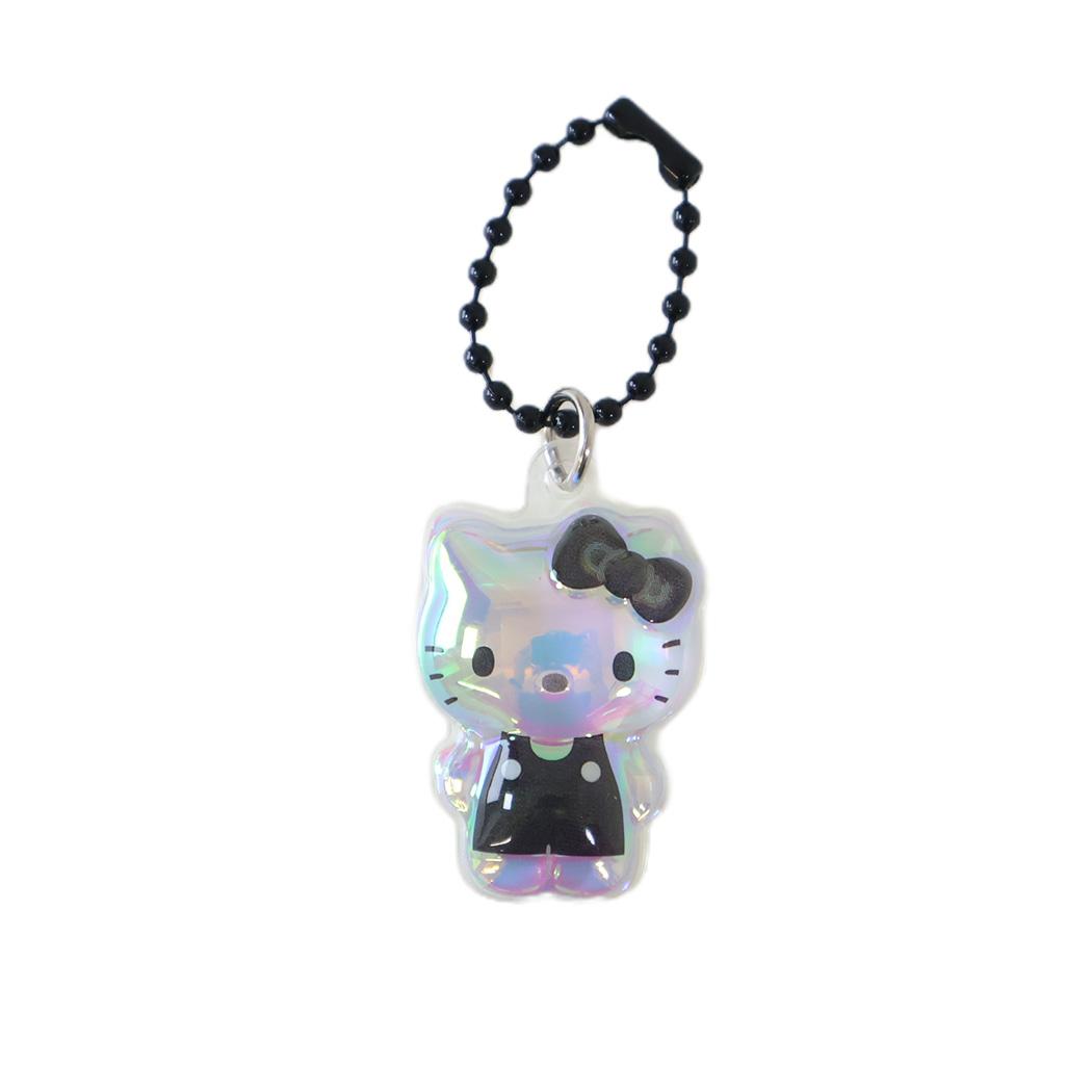 ハローキティ キーホルダー ぷっくりったいプチボールチェーン モノクロ サンリオ
