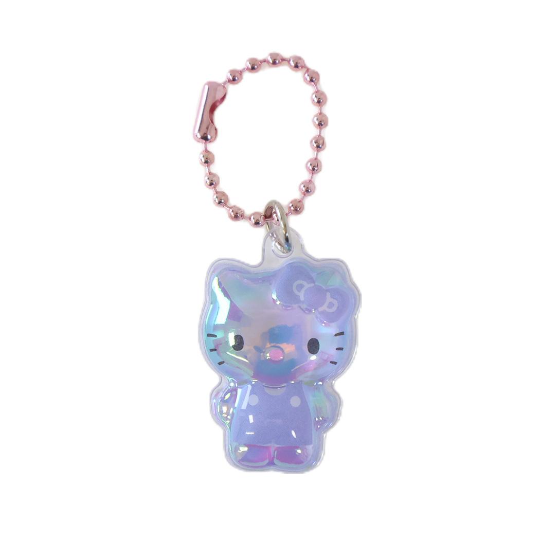 ハローキティ キーホルダー ぷっくりったいプチボールチェーン パープル サンリオ