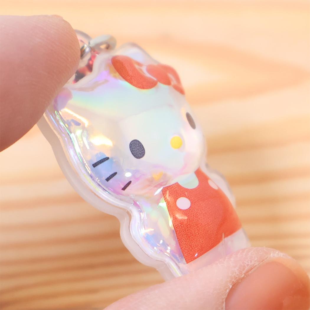 ハローキティ キーホルダー ぷっくりったいプチボールチェーン レッド サンリオ