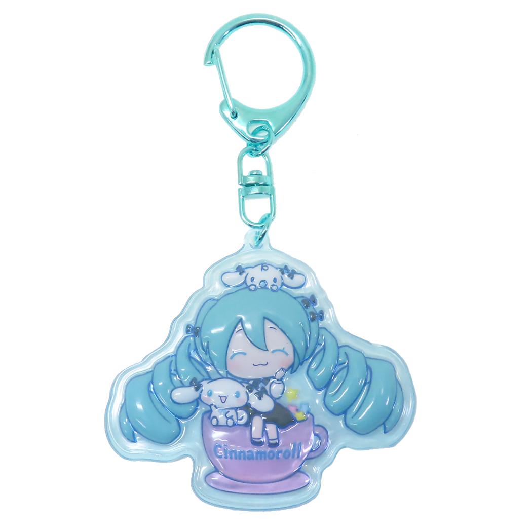ぷっくりったいキーホルダー キーリング 初音ミクxシナモロール コーヒーカップ ケイカンパニー プレゼント メール便可