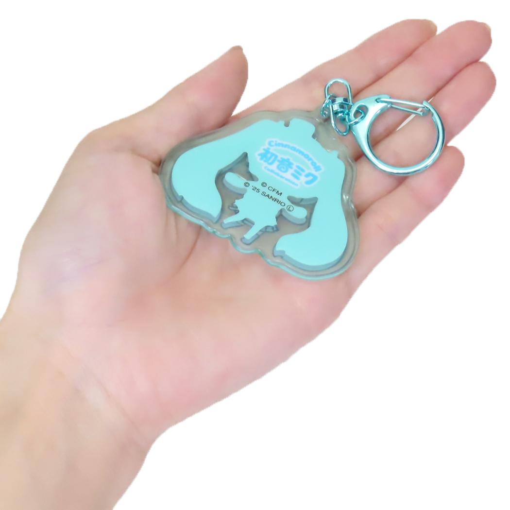ぷっくりったいキーホルダー キーリング 初音ミクxシナモロール なかよし ケイカンパニー プレゼント メール便可
