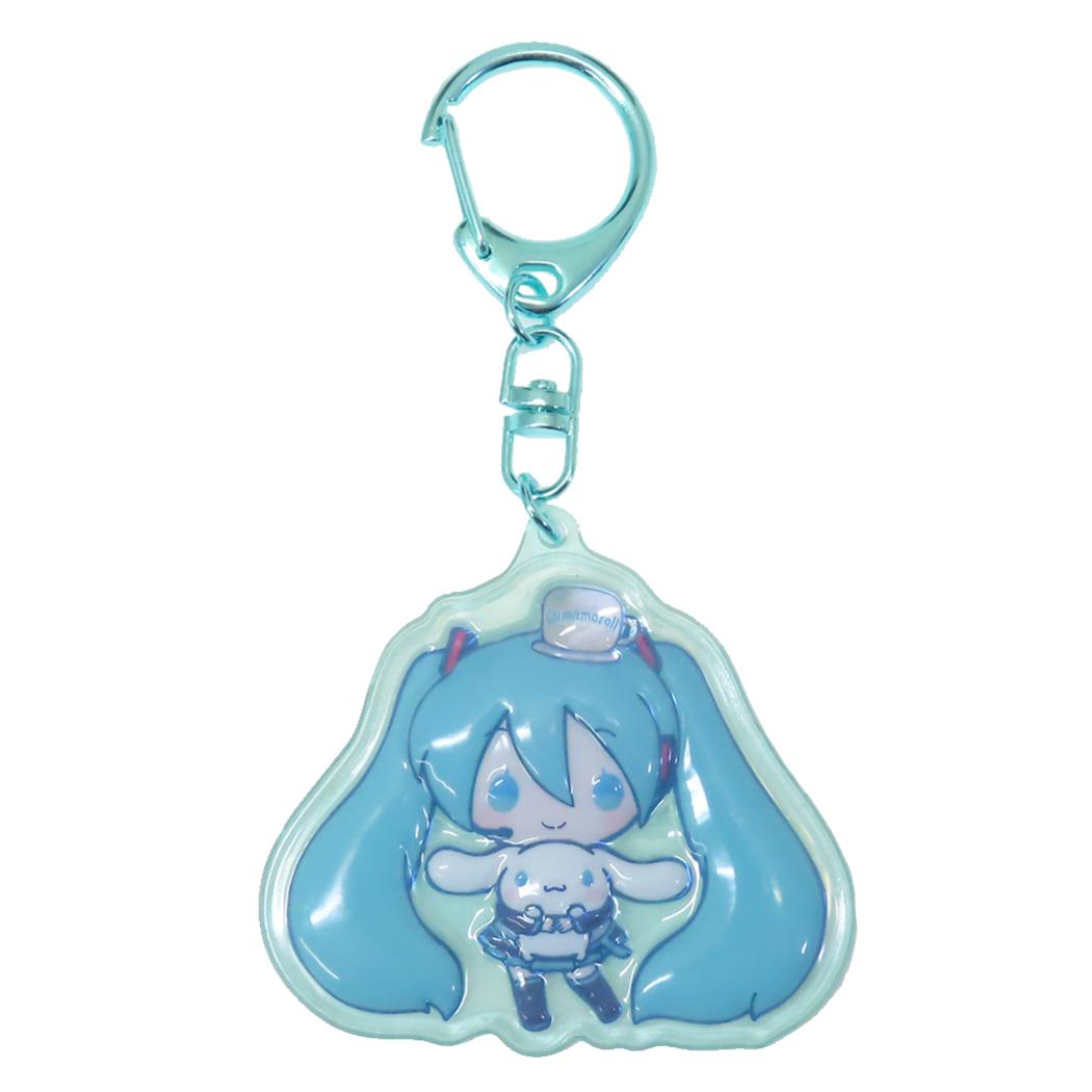 ぷっくりったいキーホルダー キーリング 初音ミクxシナモロール なかよし ケイカンパニー プレゼント メール便可