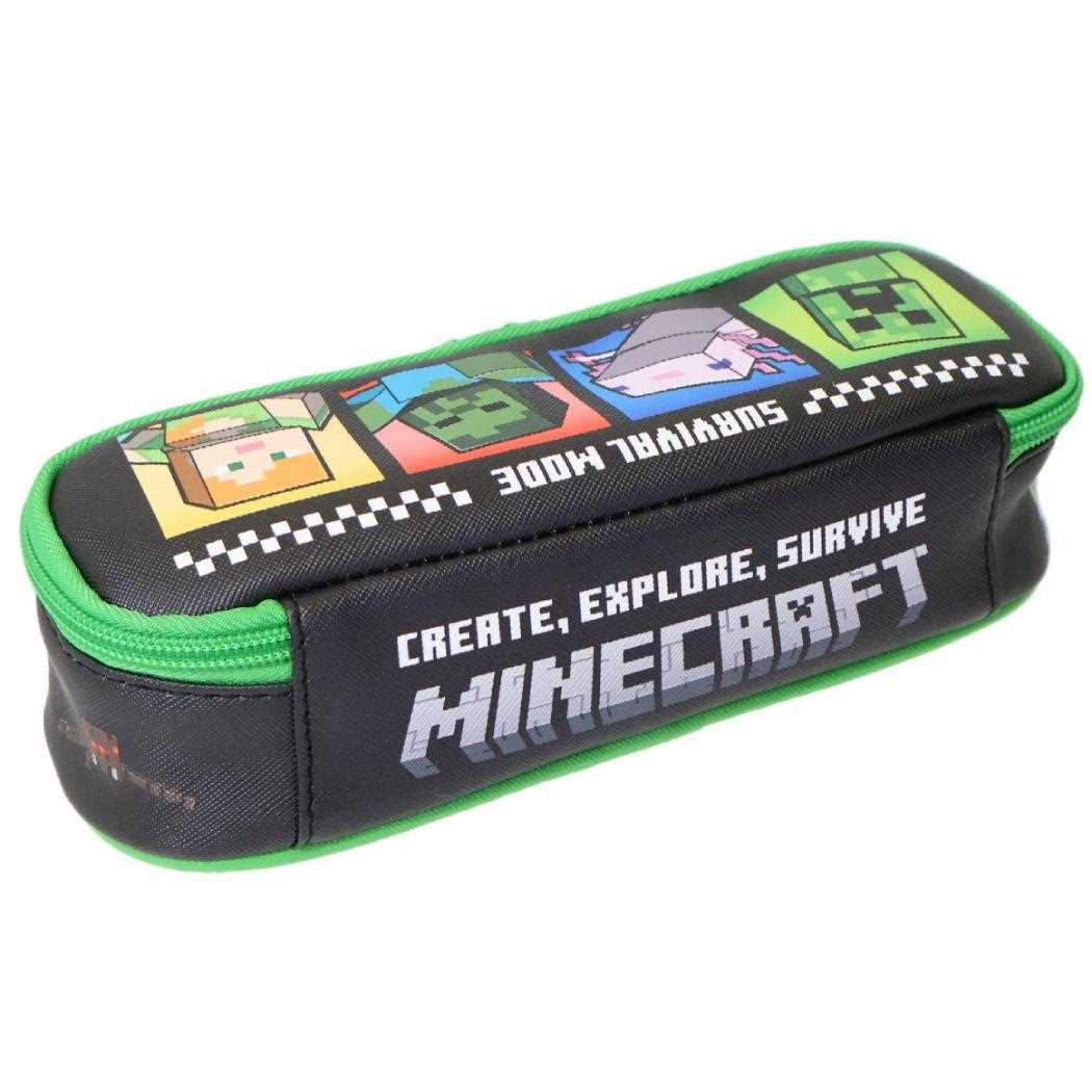 フルオープンポーチ ペンケース マインクラフト 集合 Minecraft 筆箱 ペンポーチ ゲーム