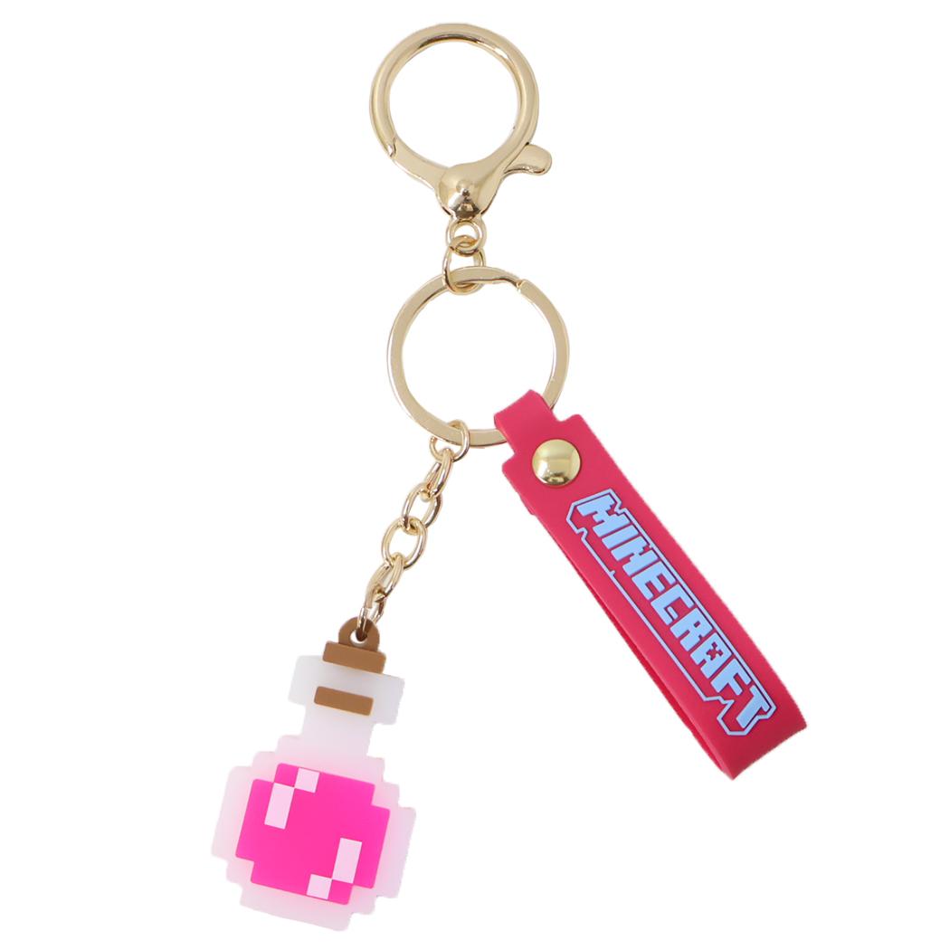 マスコットキーホルダー キーリング マインクラフト ポーション ピンク Minecraft プレゼント ゲームメール便可