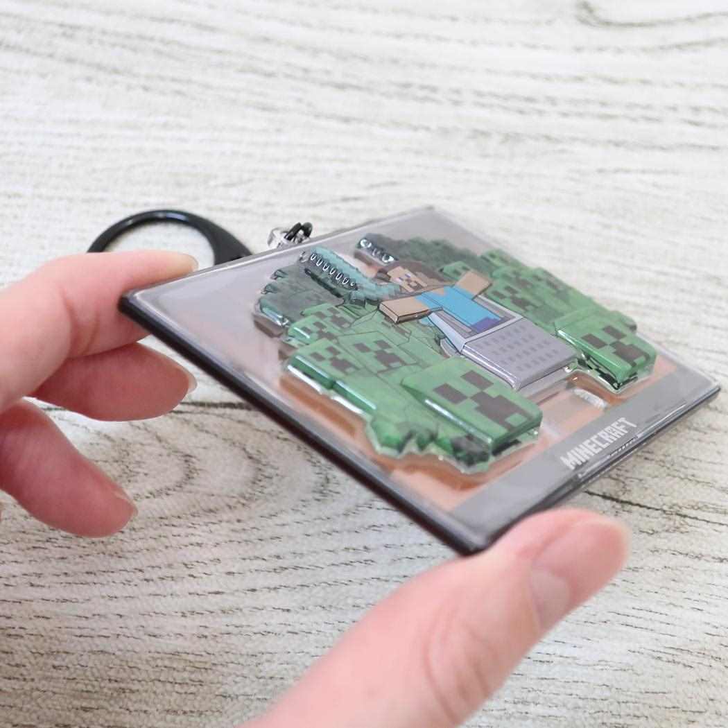 ぷっくりったいキーホルダー（場面写） キーリング マインクラフト 洞窟 Minecraft プレゼント ゲームメール便可