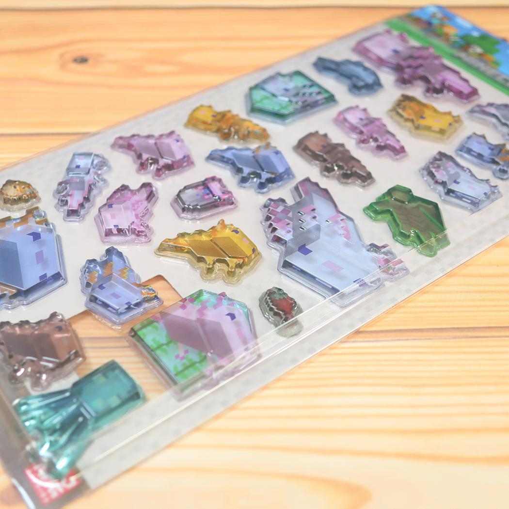 マインクラフト シールシート ぷっくりったいシール ウーパールーパー Minecraft