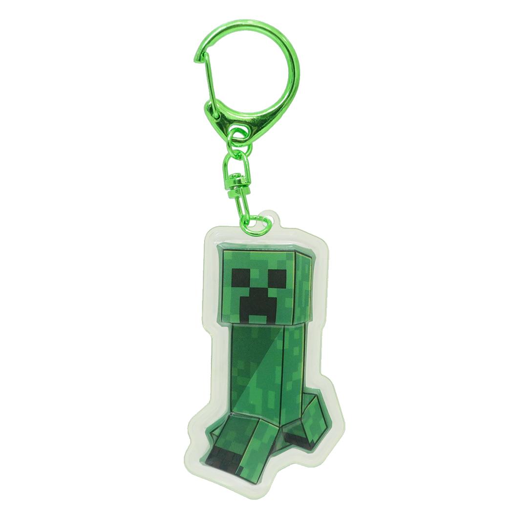 ぷっくりったいキーホルダー キーリング マインクラフト クリーパー Minecraft プレゼント ゲームメール便可