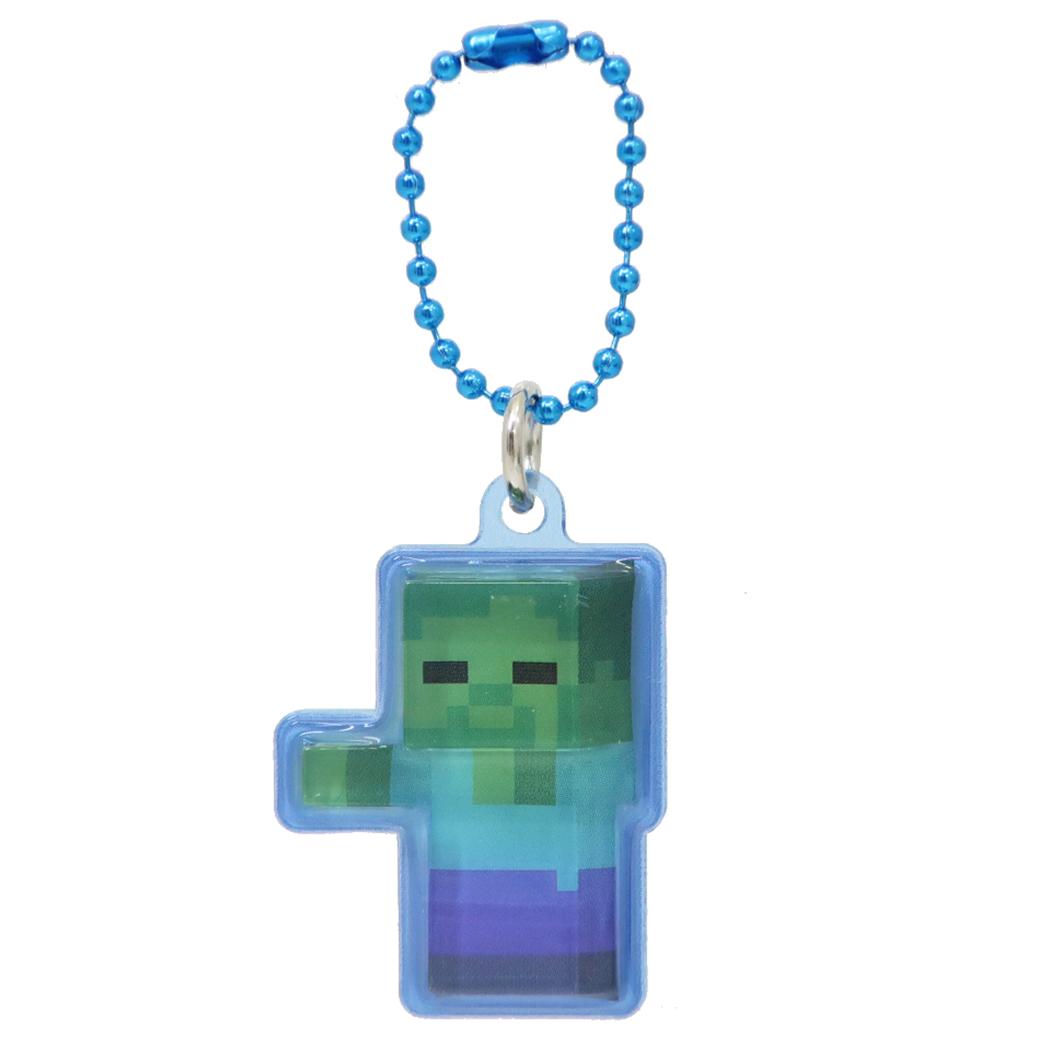 ぷっくりったいプチボールチェーン キーホルダー マインクラフト ゾンビ Minecraft プレゼント 立体 ゲームメール便可