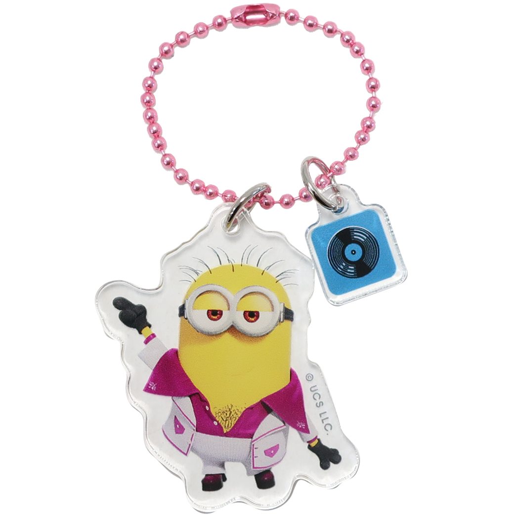 アクリルボールチェーン キーホルダー ミニオンズ Minion DJ ユニバーサル映画 ケイカンパニー バッグチャーム メール便可
