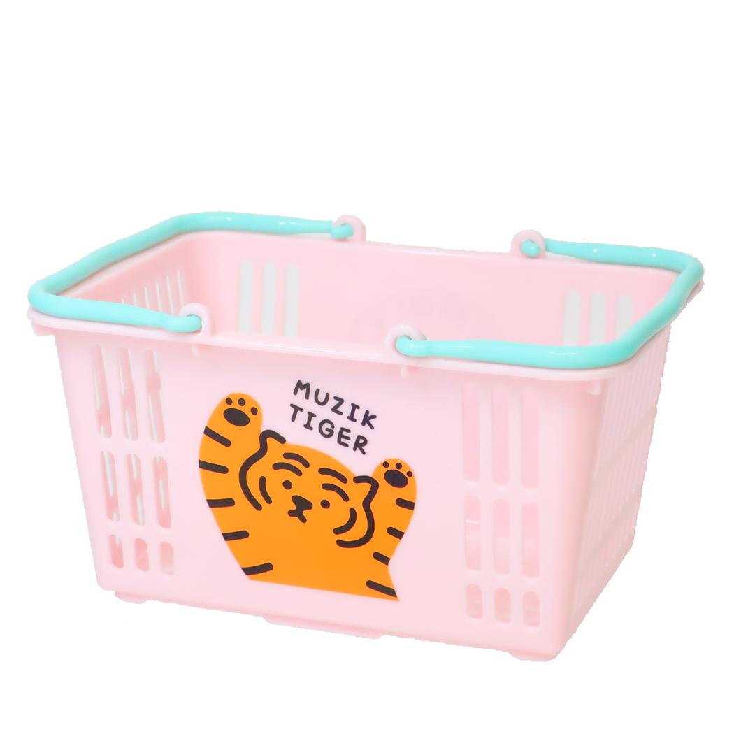 ミニフリーバスケット 卓上収納 MUZIK TIGER ムジークタイガー ピンク ケイカンパニー 小物入れ