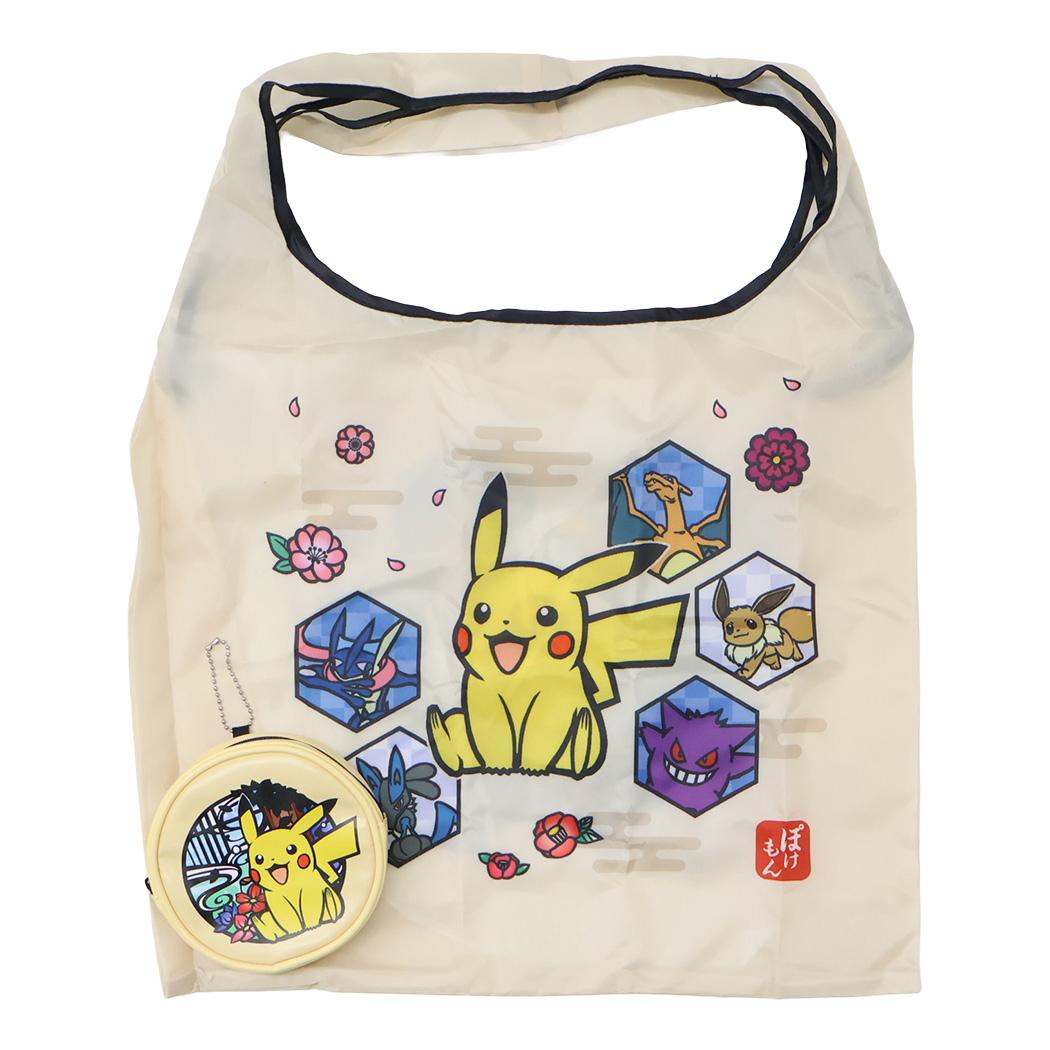 ポケットモンスター ショッピングバッグ ポーチ付きエコバッグ 集合 ポケモン
