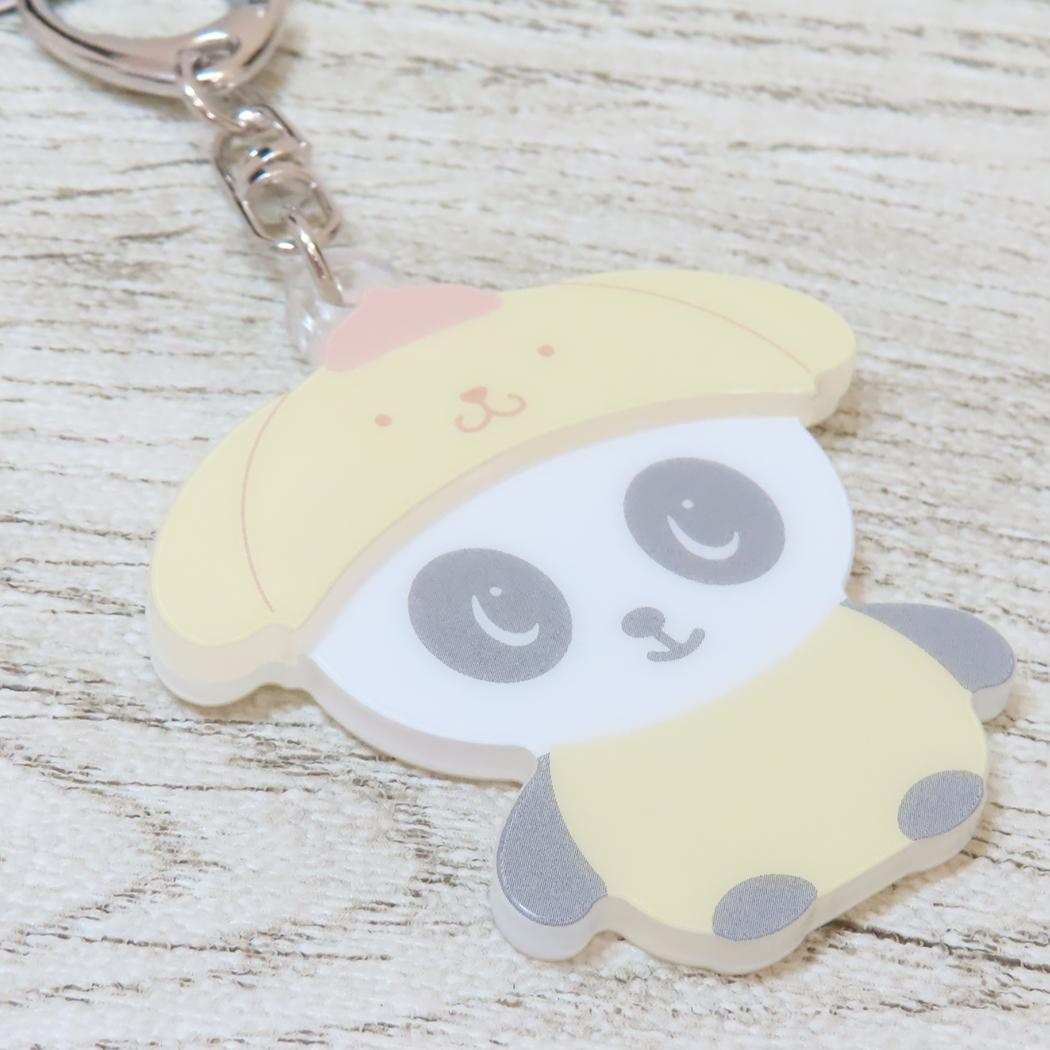 ボンボンドロップシール もじ ポムポムプリン1シートつき 巾着、キーリングセット
