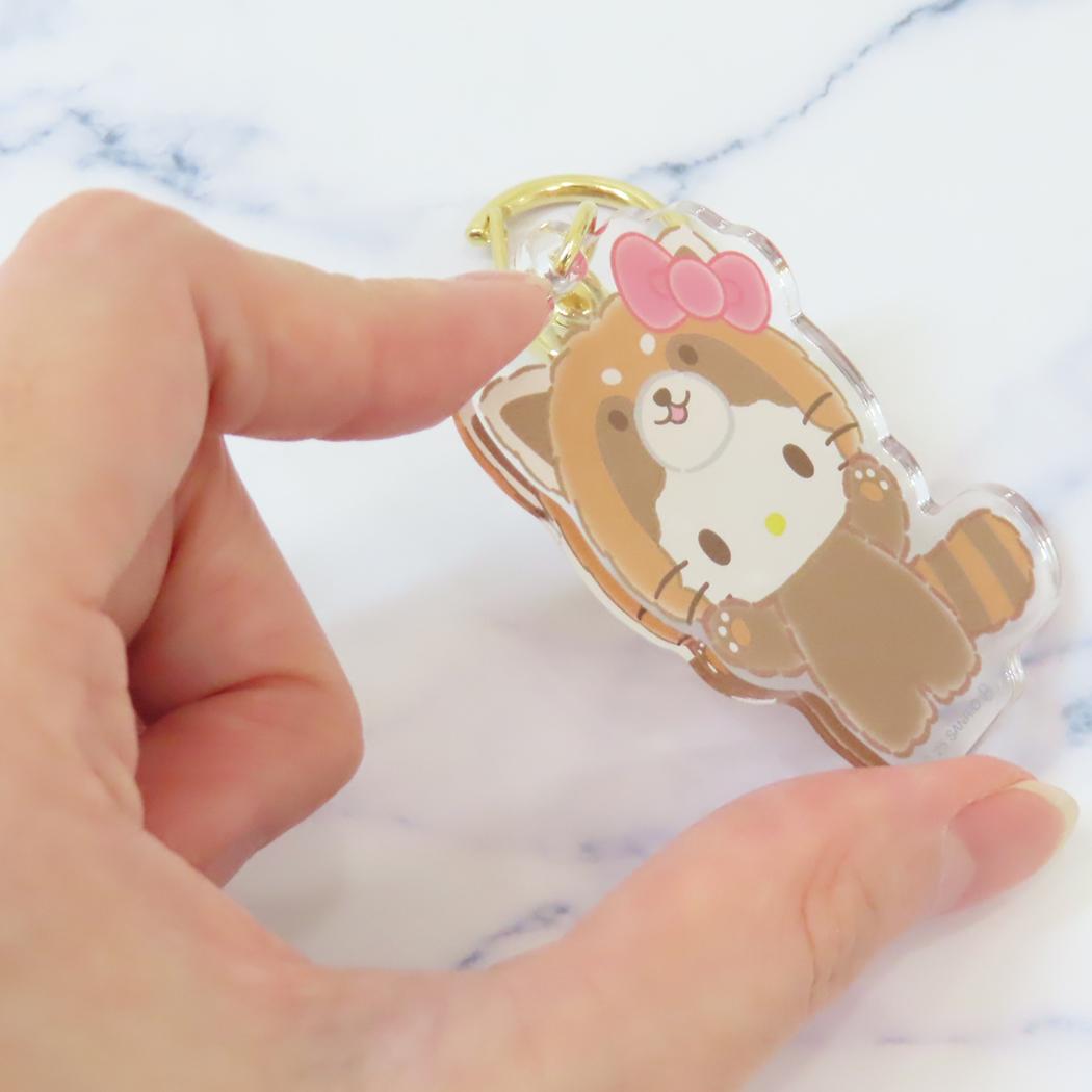 アクリルキーホルダー キーリング ハローキティ レッサーパンダ バンザイシリーズ サンリオ かわいい メール便可