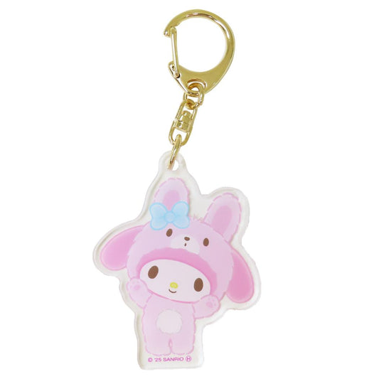 アクリルキーホルダー キーリング マイメロディ ウサギ バンザイシリーズ サンリオ かわいい メール便可