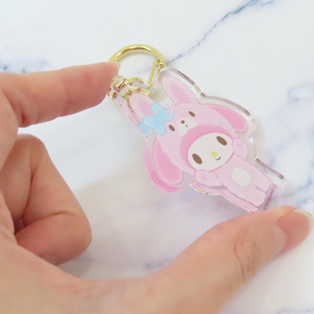 アクリルキーホルダー キーリング マイメロディ ウサギ バンザイシリーズ サンリオ かわいい メール便可