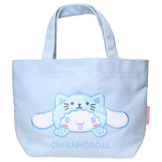 帆布ミニトート ランチバッグ シナモロール バンザイシリーズ ネコ サンリオ お弁当かばん メール便可