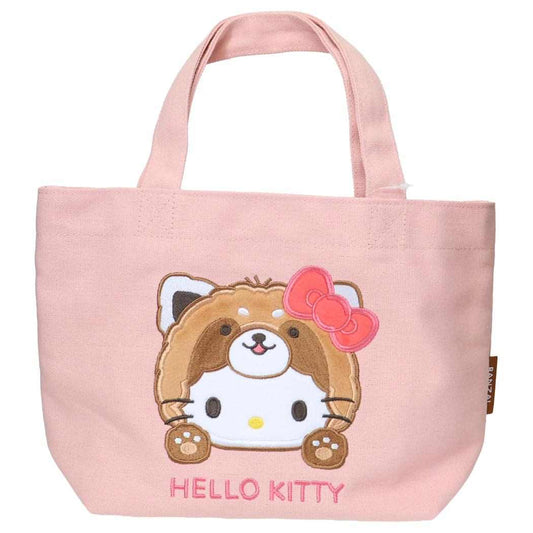 帆布ミニトート ランチバッグ ハローキティ バンザイシリーズ レッサーパンダ サンリオ お弁当かばん メール便可