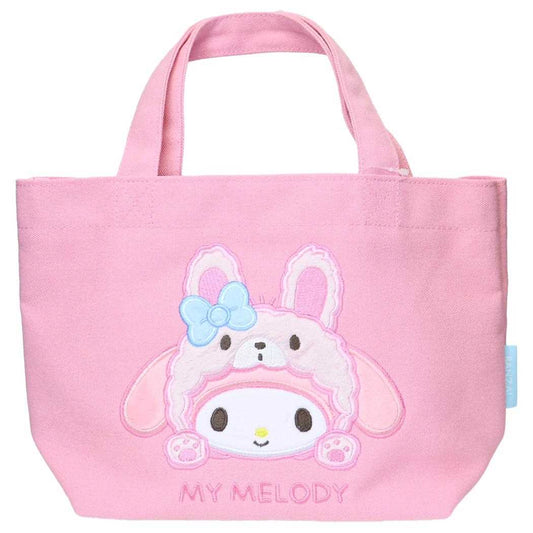 帆布ミニトート ランチバッグ マイメロディ バンザイシリーズ ウサギ サンリオ お弁当かばん メール便可
