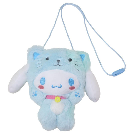ぬいぐるみネックポーチ ポシェット シナモロール バンザイシリーズ ネコ サンリオ プレゼント