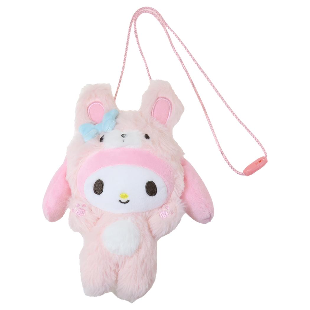 ぬいぐるみネックポーチ ポシェット マイメロディ バンザイシリーズ ウサギ サンリオ プレゼント