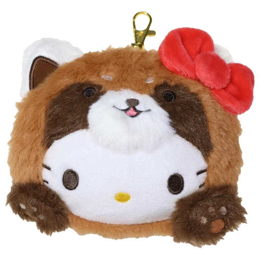 フェイスパスケース 定期入れ＆小銭入れ ハローキティ バンザイシリーズ レッサーパンダ サンリオ ICカードケース