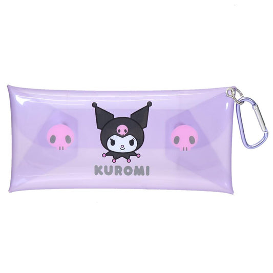クロミ ペンケース カラビナ付きクリアロングポーチ サンリオ 小物入れ 筆箱 キャラクター グッズ メール便可 シネマコレクション