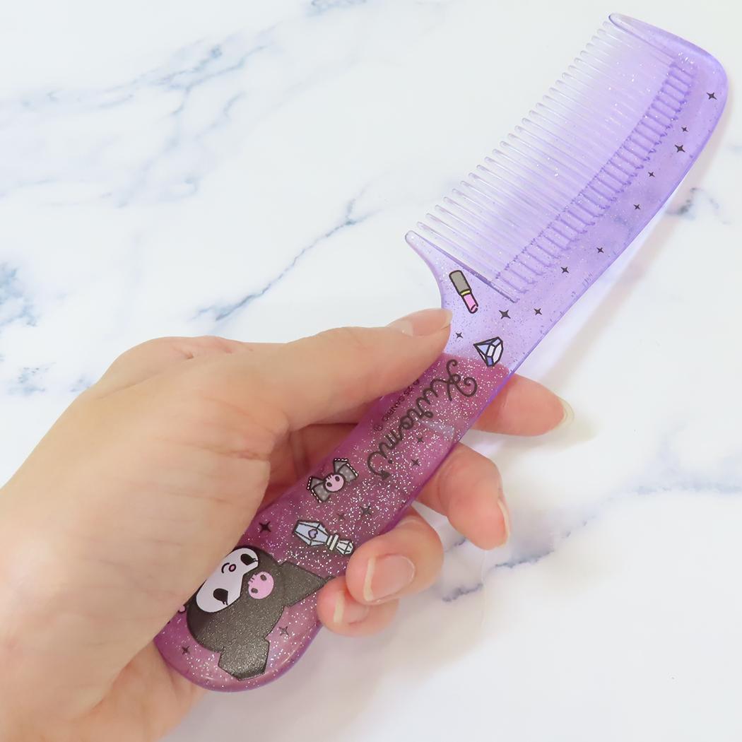 ラメ入りコーム くし クロミ パープル サンリオ ヘアブラシ メール便可