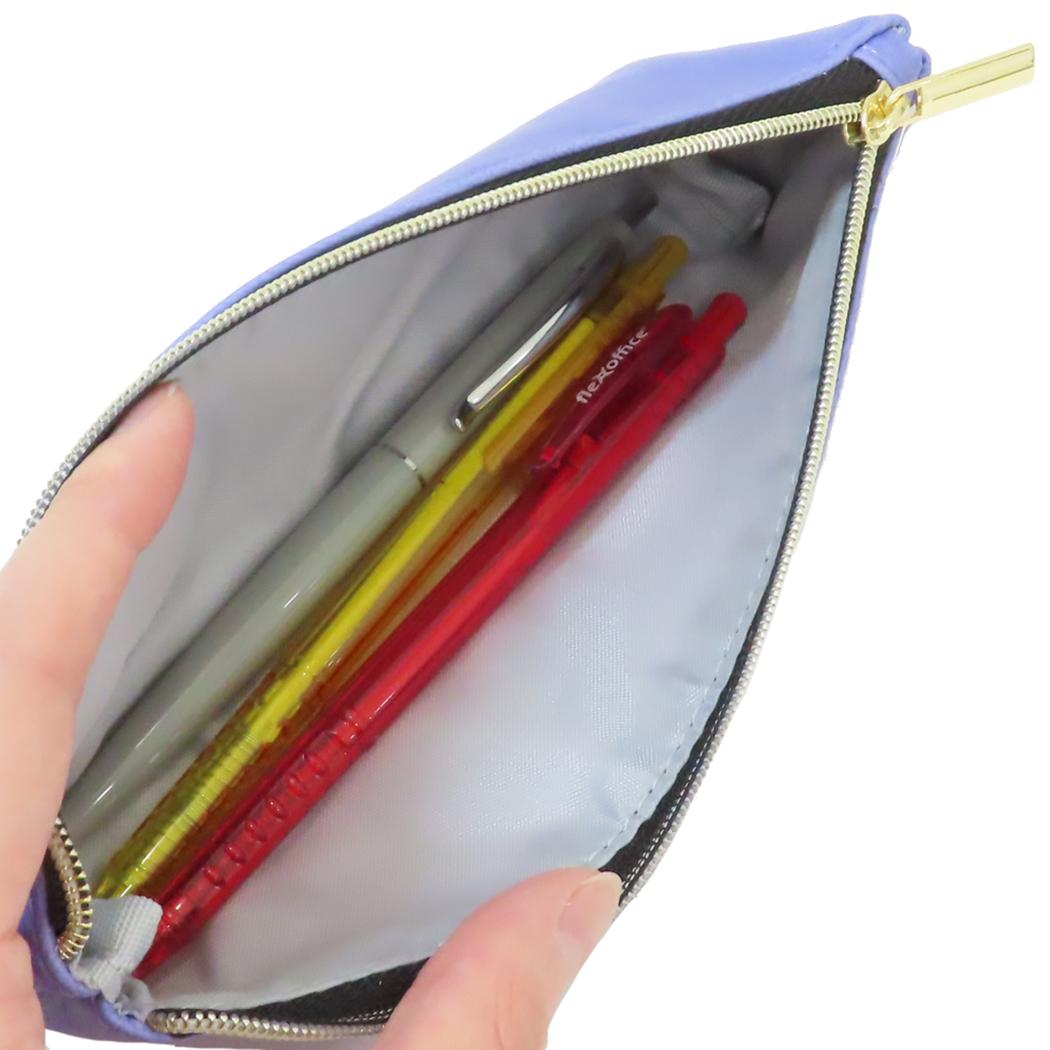 型押しスリムポーチ ペンケース クロミ サンリオ 筆箱 新学期準備文具