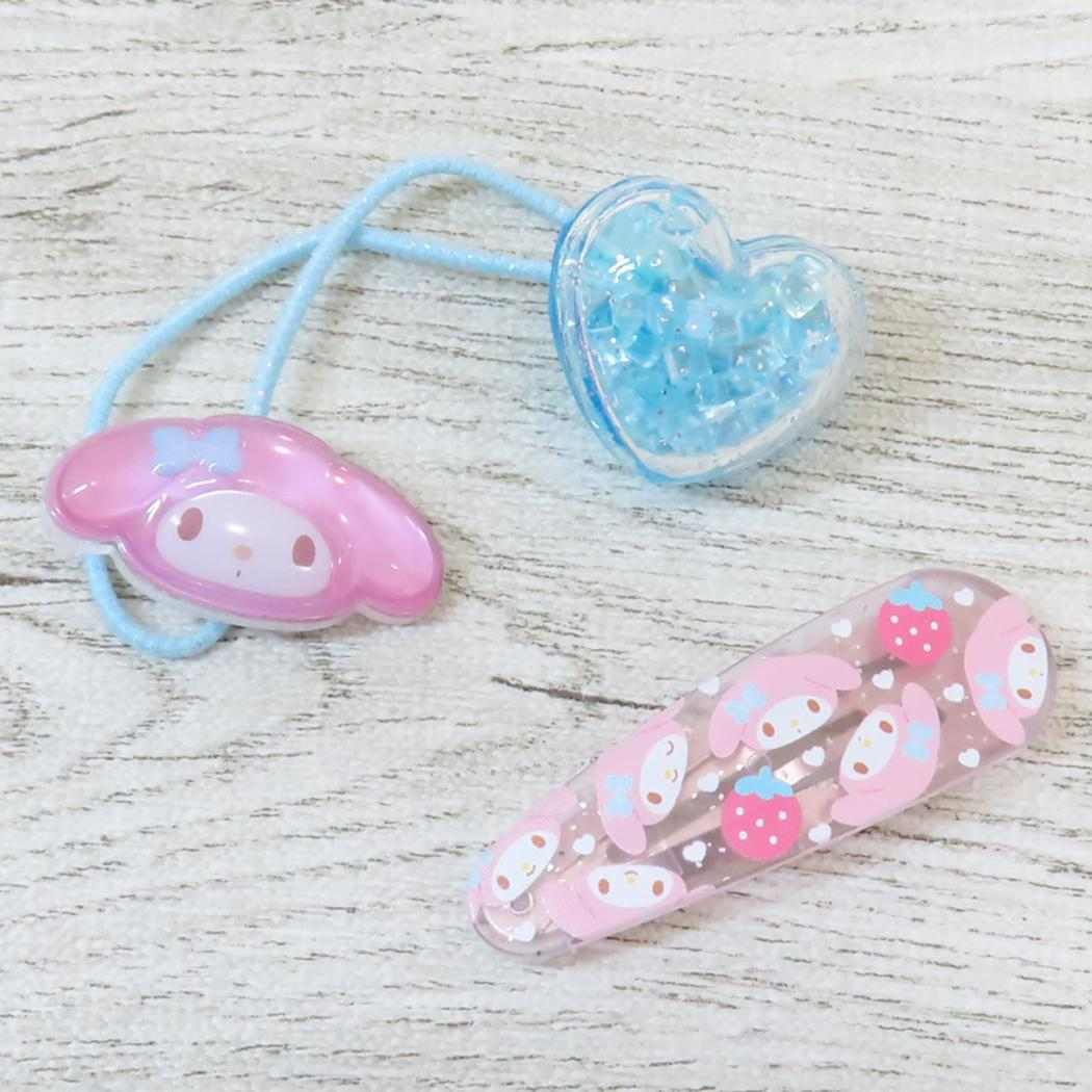 おしゃれセット ヘアアクセ マイメロディ サンリオ ヘアゴム＆ヘアクリップ ヘアアレンジ 髪留め メール便可